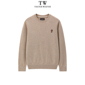 Teenie Weenie2025冬圆领刺绣熊毛衣TNKW254T03K