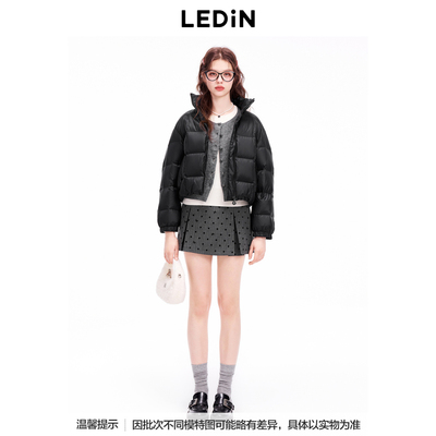 【商场同款】乐町波点蝴蝶结短裙24年冬季A字半身裙C1GEE4362