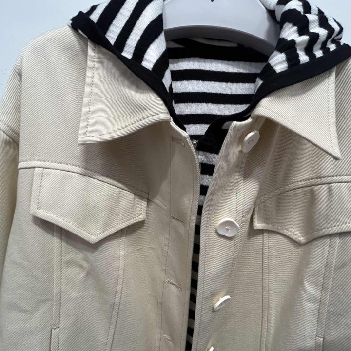 伊芙丽浅米色休闲外套1E7811933