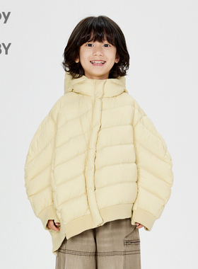 江南布衣童装宽松连帽羽绒服24冬男女童1OAC11860