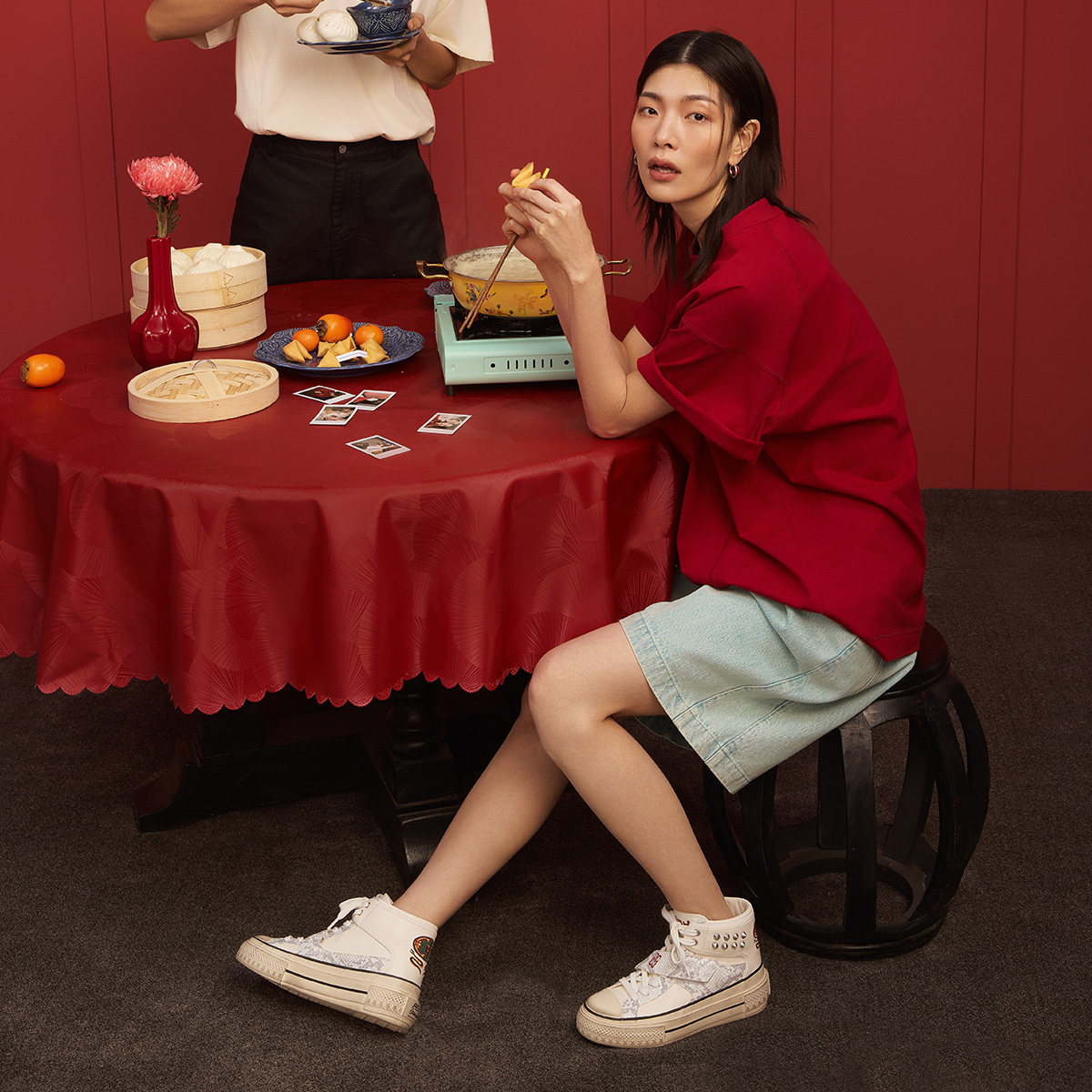 【新年限定】ASH女鞋2025春款REPTICA高帮厚底休闲鞋AP140L40069