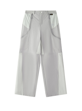 FILA FUSION斐乐潮牌梭织长裤女2025春宽松休闲裤T11W511804B