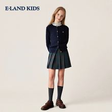 eland kids童装女童针织开衫2025年秋毛衣EKCKF8T21K