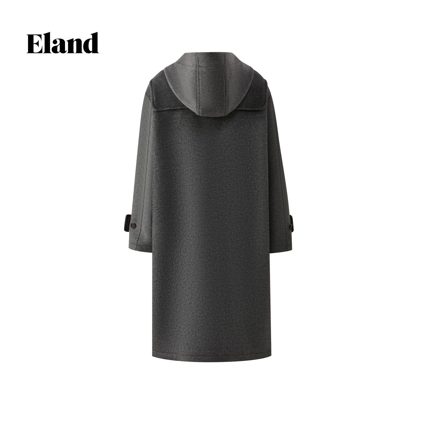 Eland毛呢外套女宽松连帽大衣2025秋季新款