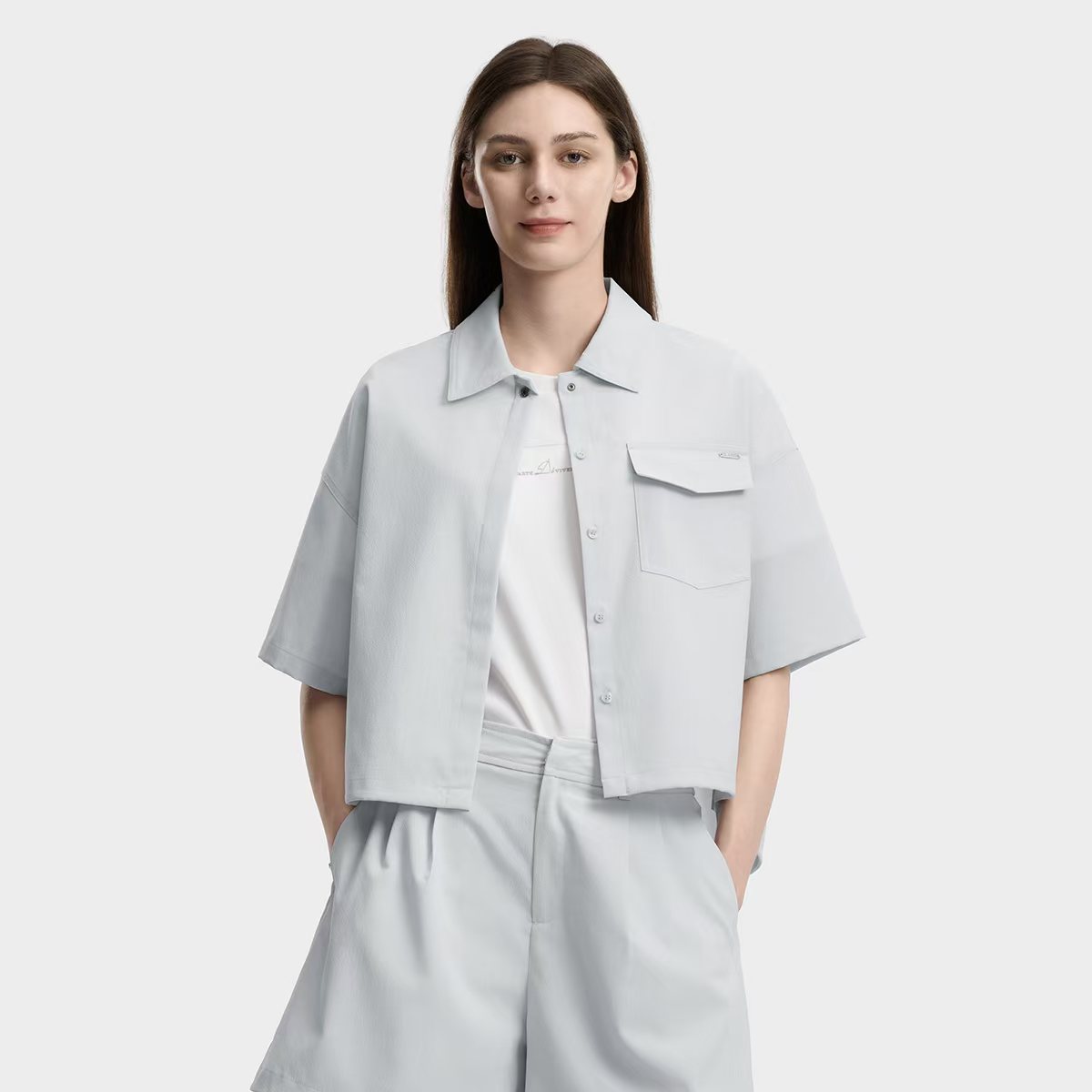 FILA 女士梭织短袖衬衫F11W623410F
