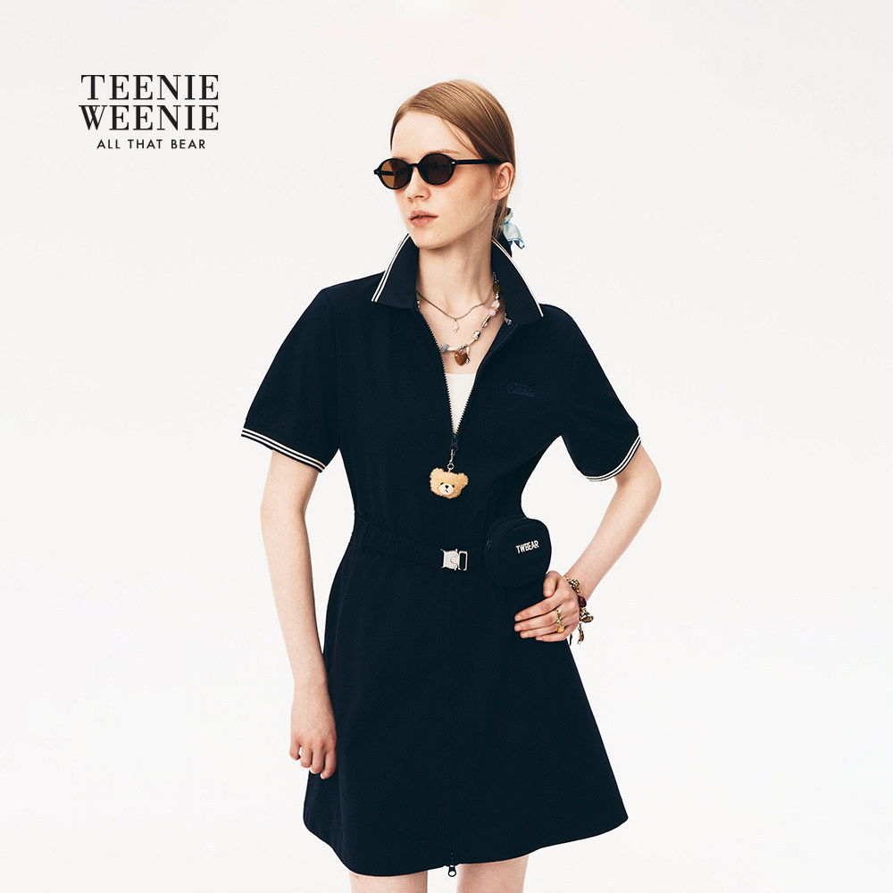 Teenie Weenie女士舒适休闲小熊女装针织连衣裙TTOM2624C1K