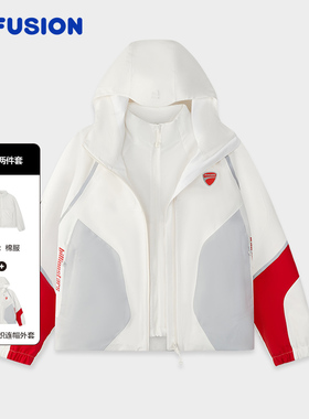 FILA FUSION｜DUCATI斐乐潮牌棉服两件套女2025冬外套T11W547906F