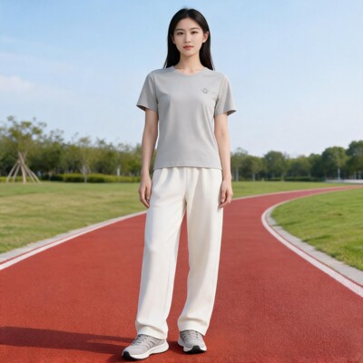 LOUIS ROYER女士速干透气简约圆领短袖T恤F611632-009
