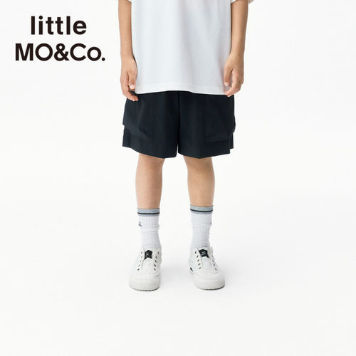 环保速干 little moco童装26夏装男童logo印花五分裤KBF2SOTT03
