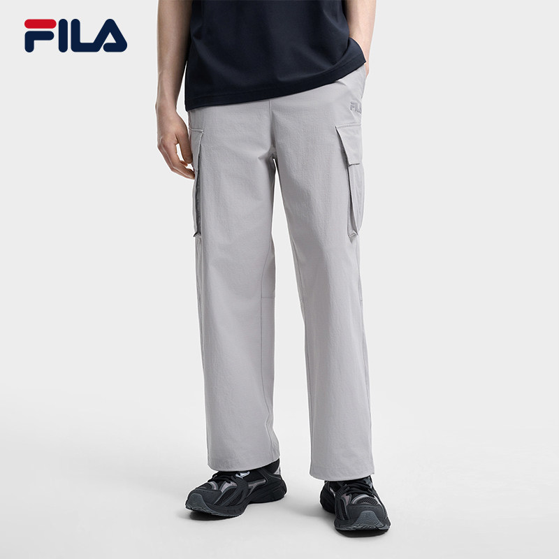 FILA 斐乐官方男士梭织长裤2026夏季新休闲直口工装裤F11M629802F