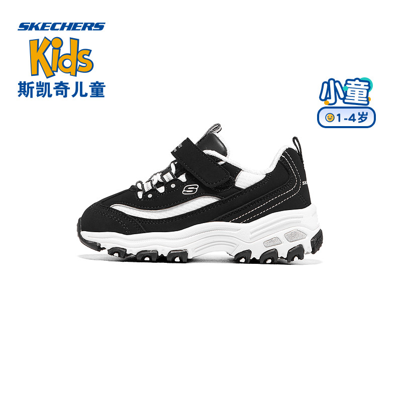 斯凯奇童鞋小童能猫鞋女宝鞋子软底学步鞋80588N
