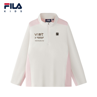 【斐暖】FILA斐乐儿童童装上衣2025年冬季新款长袖T恤K12G543225