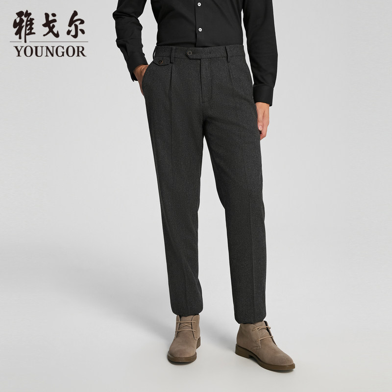 雅戈尔男士秋季简约休闲西裤YCXW315628VCK