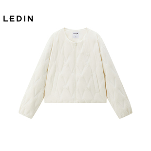 乐町轻薄羽绒服女装2025冬季圆领外套C2ACF4169