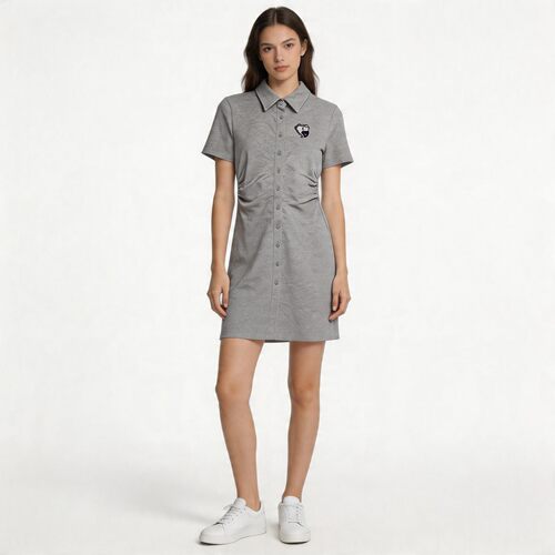 Teenie Weenie简约灰色针织女夏装polo领衬衫裙TTOM26M302Z