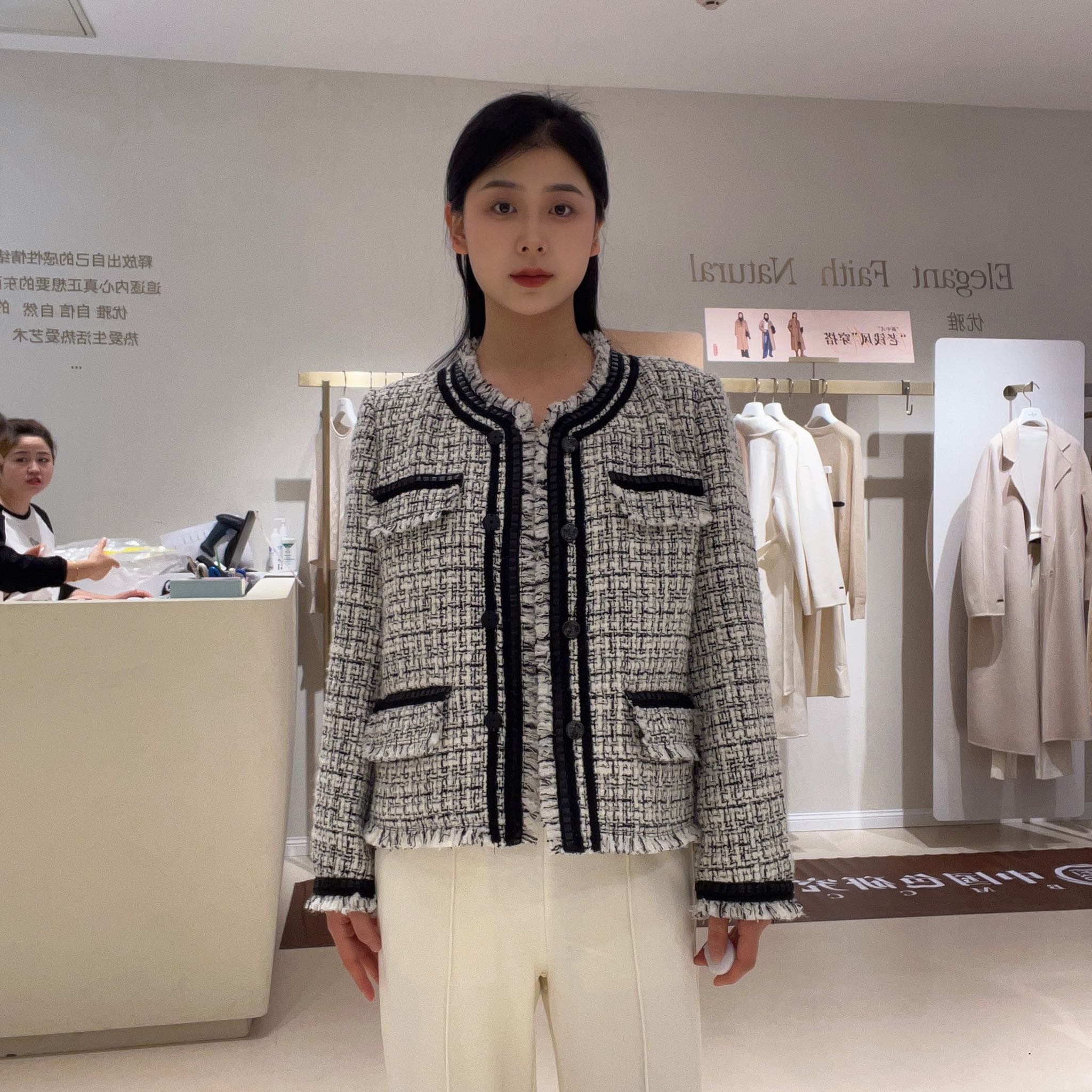 伊芙丽女士时尚简约外套ZEA210611
