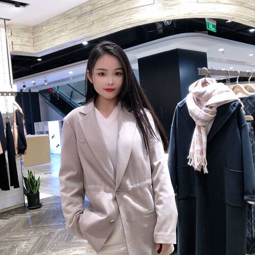 LanaFaY女士时尚简约羊毛外套L2D1H2