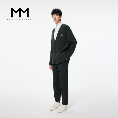 MM麦檬男装春黑色简约直筒宽松休闲裤男裤9E2250162