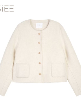 BSIEE/本涩女士时尚简约箱型短大衣外套F1019Y02