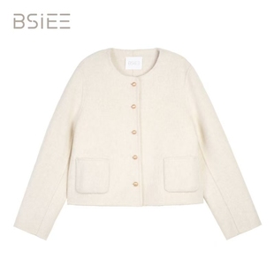 BSIEE/本涩女士时尚简约箱型短大衣外套F1019Y02