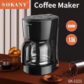 煮咖啡机器COFFEE SOKANY1121咖啡机1.5L滴漏式 咖啡机美式 MAKER