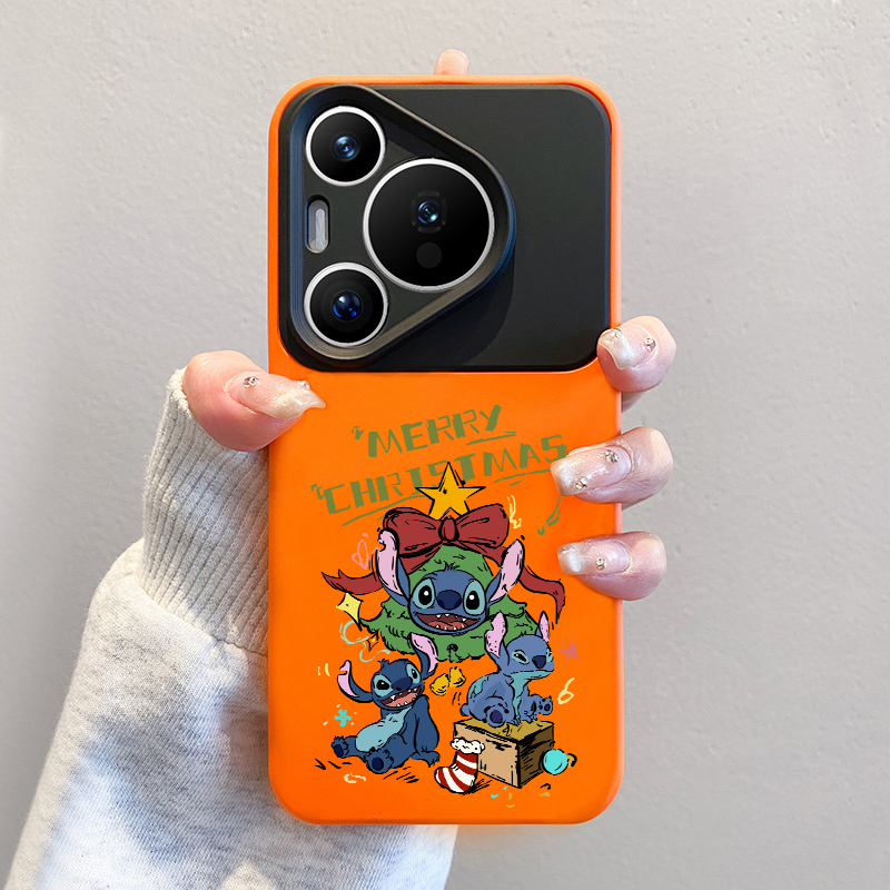 不撞款适用华为pura70pro手机壳新款mate70pro液态硅胶p70pro+镜头全包防摔70ultra卡通女保护套60小众50软40