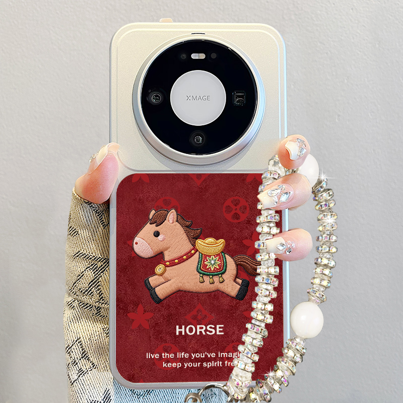 适用华为mate80手机壳2026新款pura70pro马年红色promax撞色小羊皮mate60pro高级感M70pro+软硅胶p80女卡通套