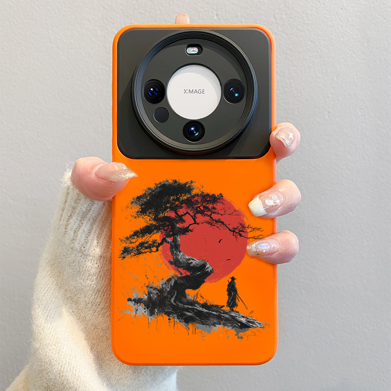 水墨画适用华为mate80手机壳2026新款pura70pro撞色硅胶promax防摔mate70全包镜头60pro+中国风50软MT40男士