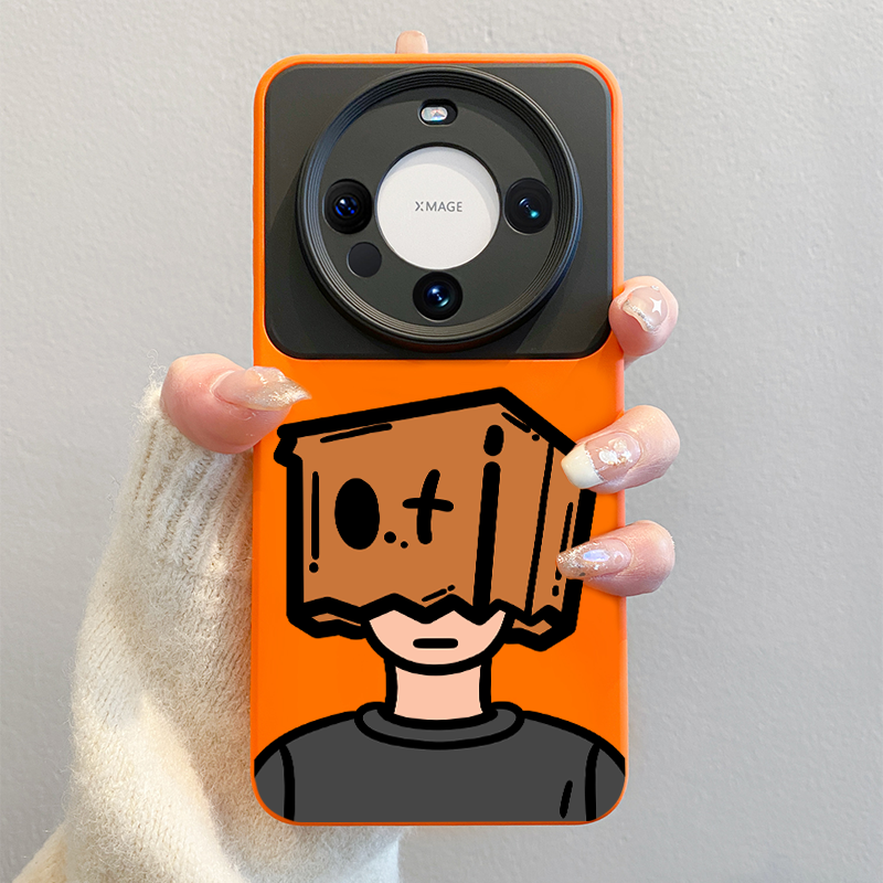 本人社恐适用华为mate80手机壳2026新款pura70pro撞色硅胶防摔mate70全包镜头60pro+卡通男50软40个性promax