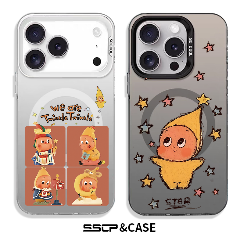 【肤感磨砂】适用苹果17promax手机壳新款iphone16超火15星星人卡通情侣14plus超薄13磁吸air套12女11不撞款,3C数码配件,手机保护套/壳,淘宝优惠券,粉丝福利购,淘宝优惠卷