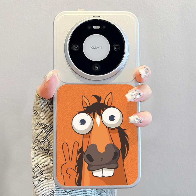 适用华为mate80手机壳马年新款pura70pro创意卡通mate60pro撞色promax小羊皮70pro+高级感p80软硅胶女保护套