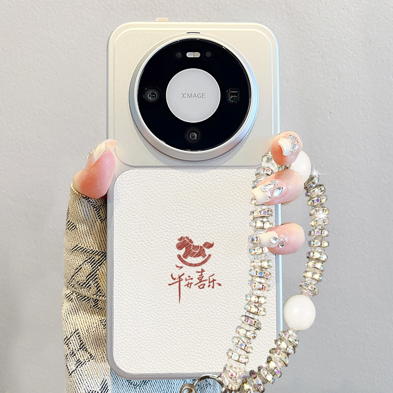 平安喜乐适用华为mate80手机壳pura70pro新款mate70高级感80promax小羊皮60pro+撞色保护套p80小马女挂绳防摔