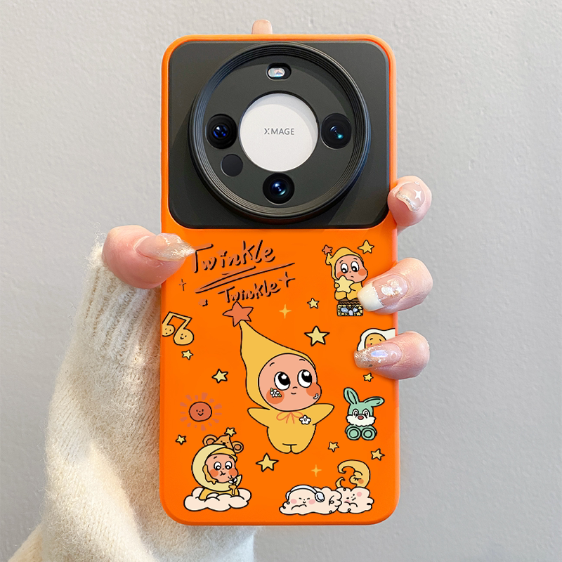 不撞款适用华为mate80手机壳pura70pro新款mate70pro卡通星星人60pro+可爱promax撞色保护套50女40全包ultra