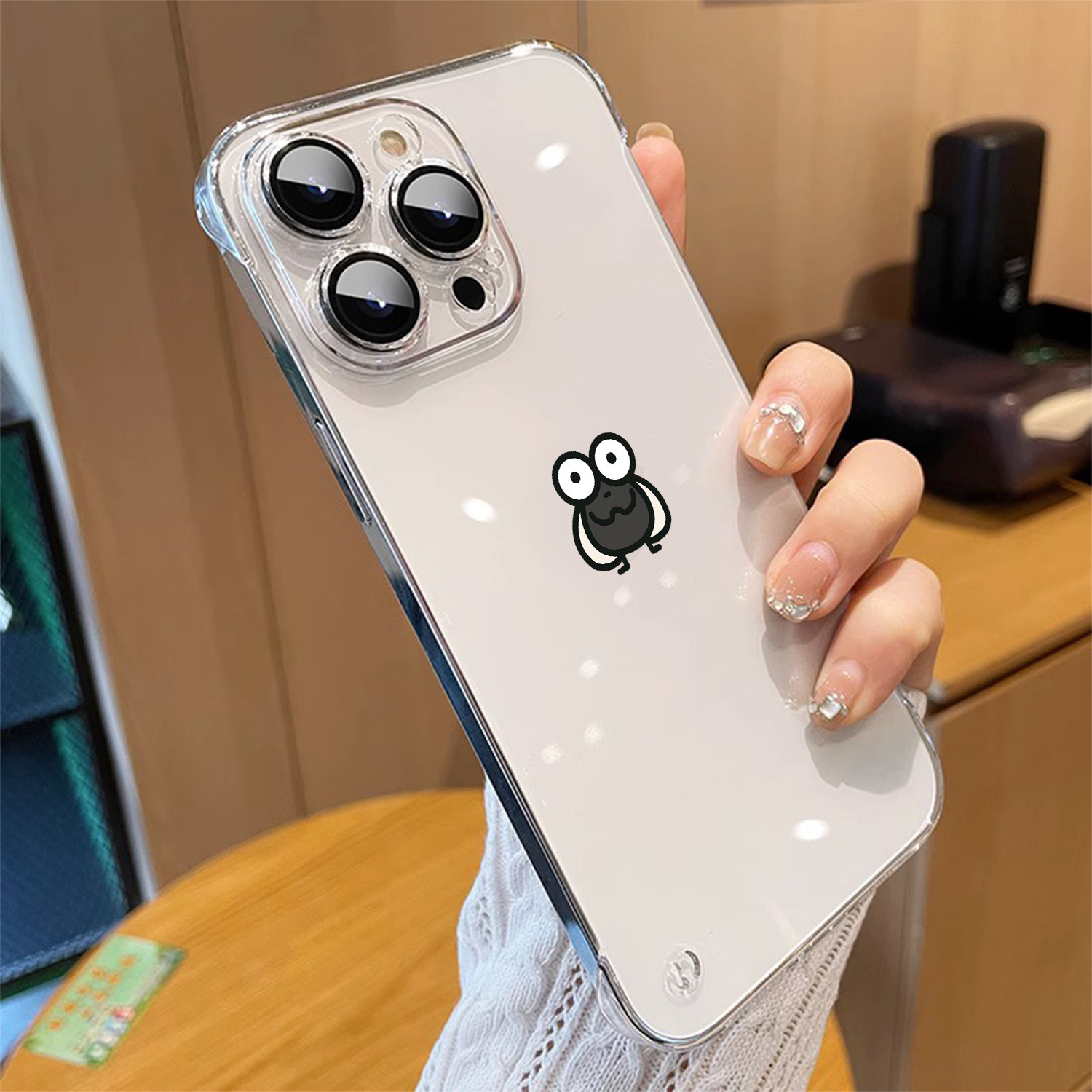 不撞款适用苹果16promax手机壳新款无边框iphone15透明高级感14pro超薄散热plus小众男女13个性卡通12套11pm