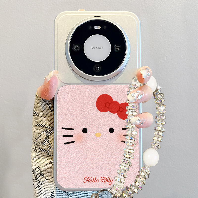 适用华为mate80手机壳新款pura70pro简约promax可爱Kitty猫60pro+卡通巨好看女mate70pro高级感小羊皮p80硅胶