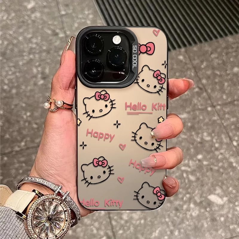 KT猫适用苹果16promax手机壳爆款15pm磨砂高级感iphone14pro新女款13可爱12卡通11小众全包防摔15plus保护套