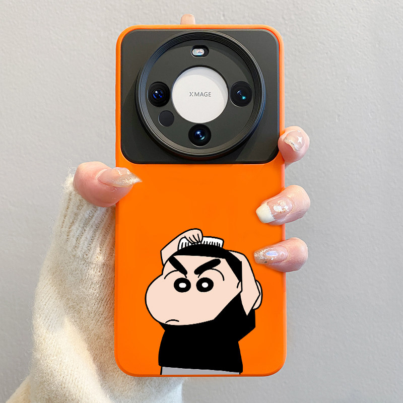 蜡笔小新适用华为mate60pro手机壳创意卡通m60pro新款撞色镜头全包m40pro超火男款m60pro+小众50防摔MT30软壳