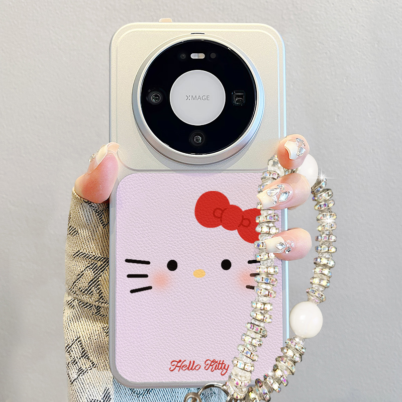 Kitty猫适用华为mate80手机壳新款pura70pro简约promax可爱60pro+卡通巨好看女mate70pro高级感小羊皮p80硅胶