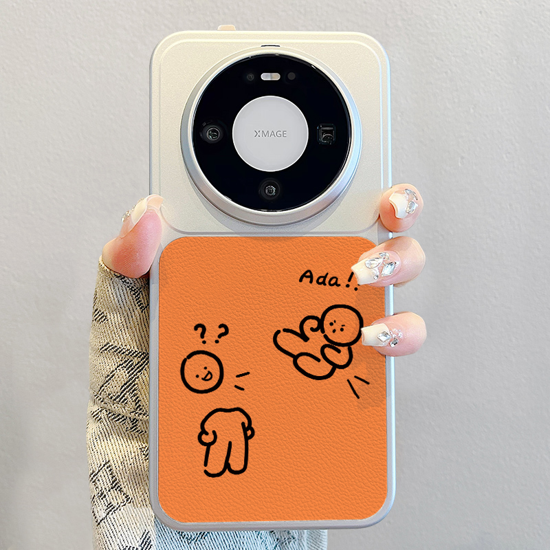 火柴人适用华为mate80手机壳pura70新款小羊皮mate70pro创意卡通m60pro+男士promax个性小众p80pro女保护套软