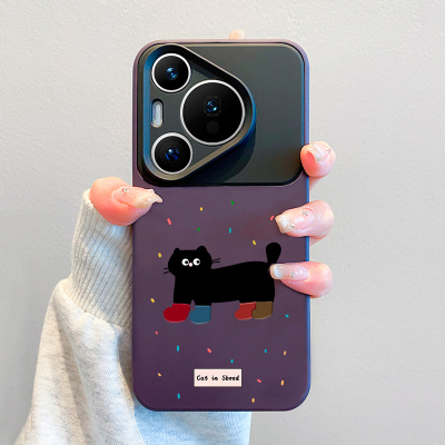 小黑猫适用华为pura70手机壳2026