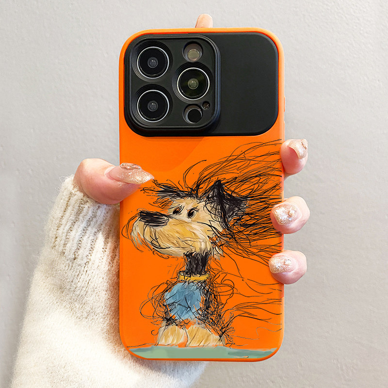 秒变17适用苹果15手机壳超火小众iphone14promax个性卡通13新款撞色液态硅胶12网红女款15PM镜头全包防摔软壳