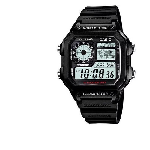 卡西欧手表男复古小方块运动防水