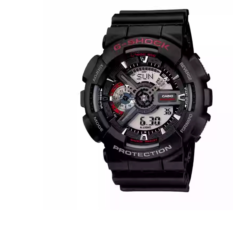 卡西欧手表男黑武士gshock官方正品GA-110-1A防水运动男表