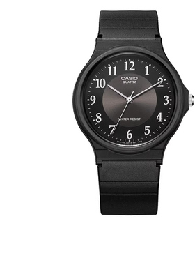 casio卡西欧手表男女正品指针小黑表学生考试防水石英表MQ-24-1B3