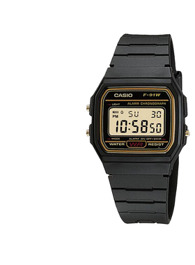 casio卡西欧小方块手表男F91W正品运动防水学生小方表电子表F91WG