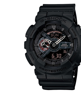 卡西欧手表男生黑武士gshock官方正品防水运动学生电子表GA-110MB