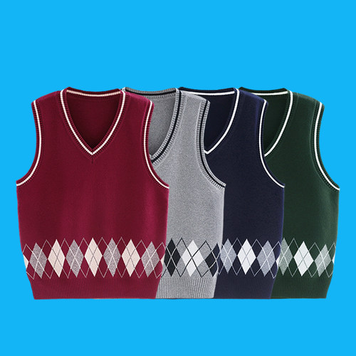 学生校服背心学院风全棉吊带马甲