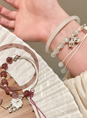 新中式猫眼石兰花半镯手链