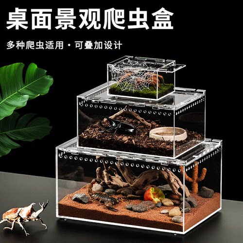 透明亚克力爬虫箱大容量爬宠缸
