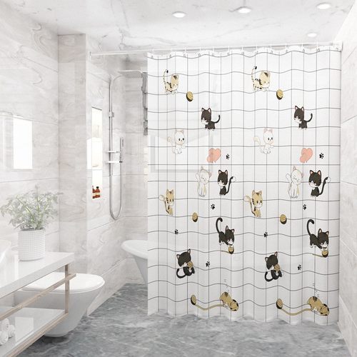 Modn Art Style Marble Luxury Show Curtain Watproof Hom